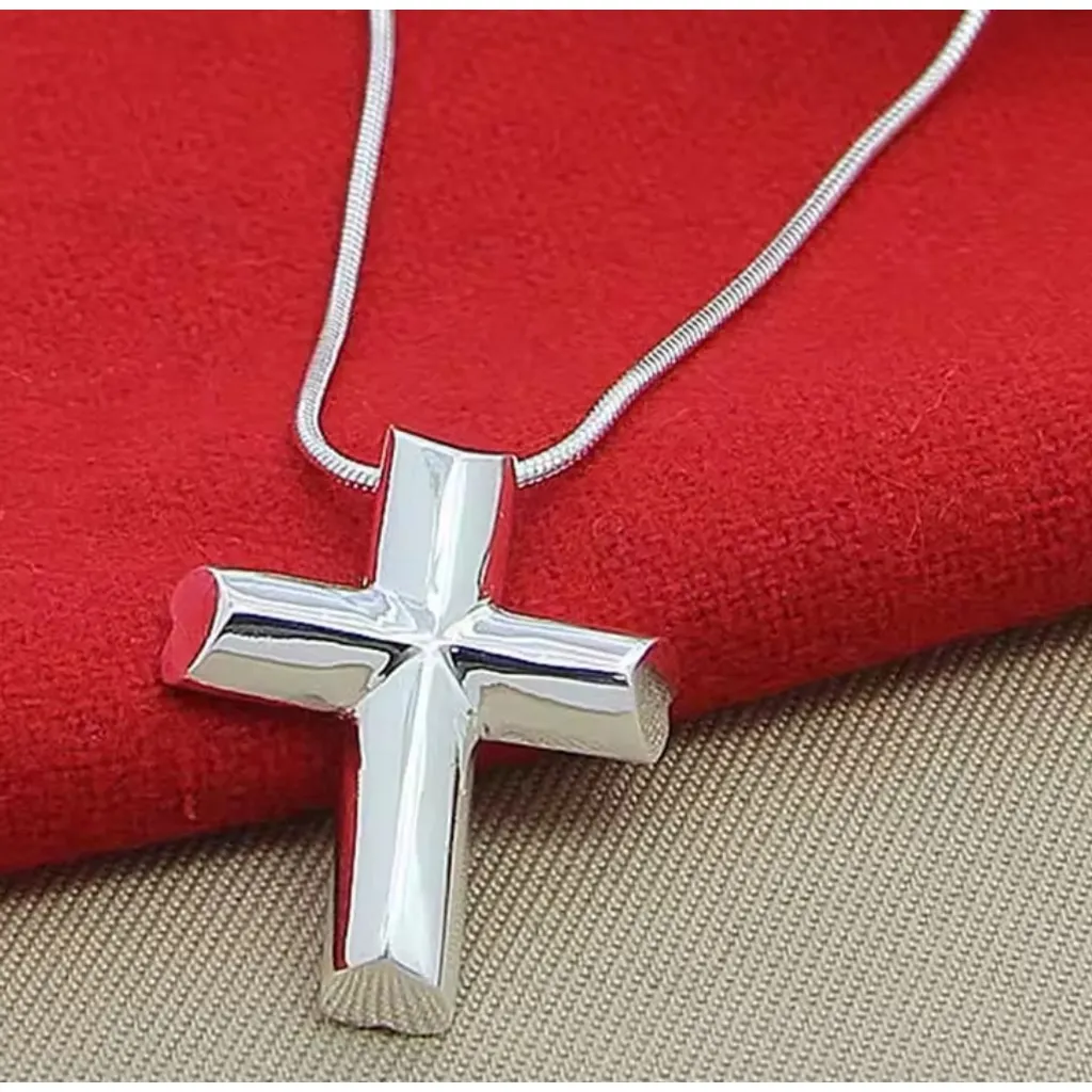 925 Sterling Silver Cross Pendant‎ Necklace, 16-18” - Image 10