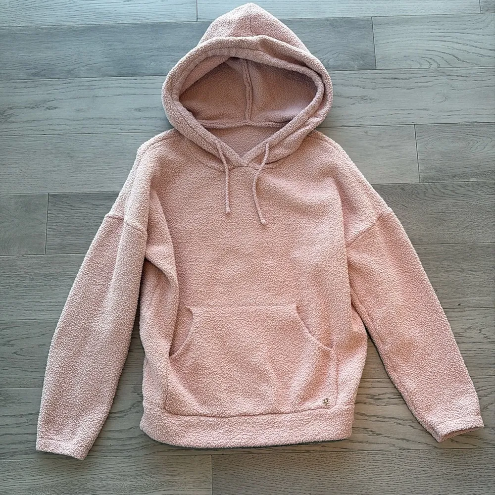 Buffbunny Collection Buffbunny Loop Yarn Pink Hoodie Sweatshirt Medium - Image 2