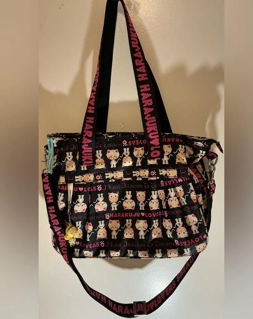Rare Harajuku Lovers Gwen Stefani Vintage Fatal Attraction To Cuteness Large Bag - Image 4