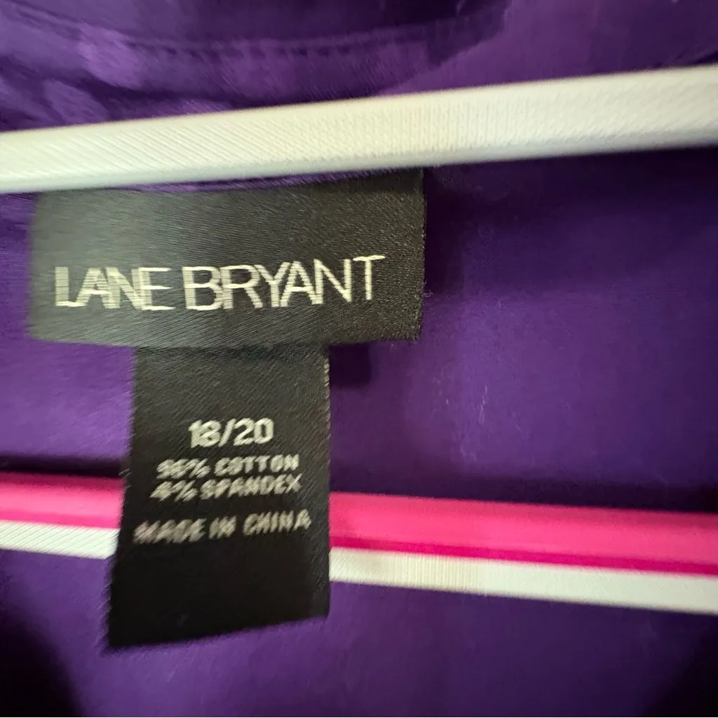 Lane Bryant Rich Purple Button Blouse size 18/30 - Image 4