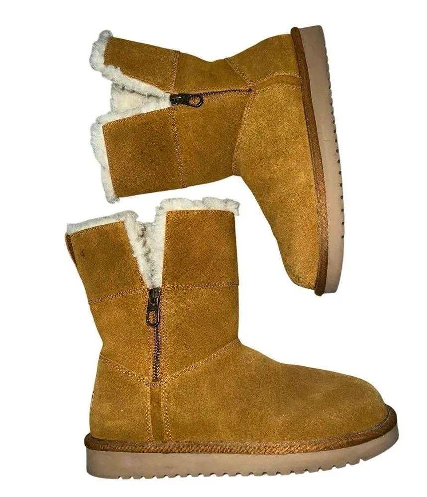 Koolaburra by UGG Aribel Short Boot women’s size 7 light chestnut brown tan EUC - Image 6