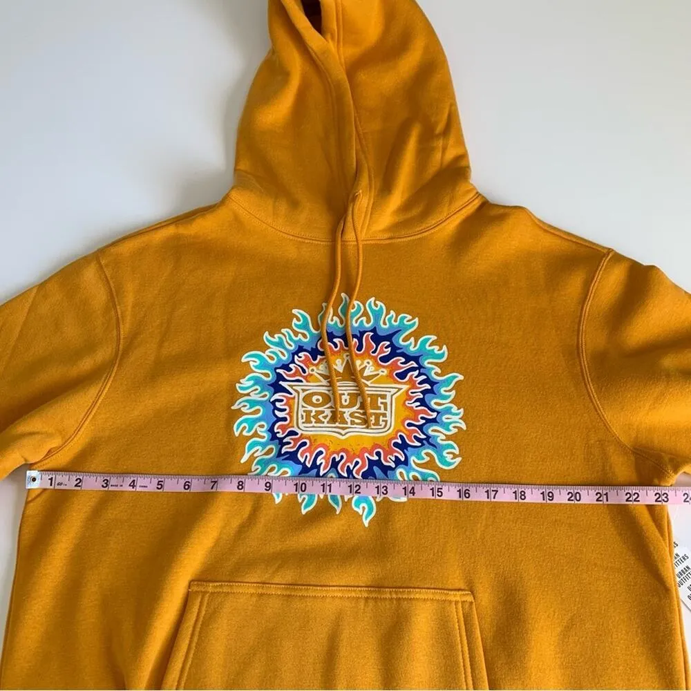 Urban Outfitters Outkast Orange Flame Oversized Hoodie Sweatshirt S/M - Image 9