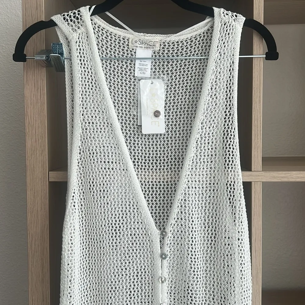 NWT L*Space Adrift Crochet Dress in White Size XL/TG - Image 4