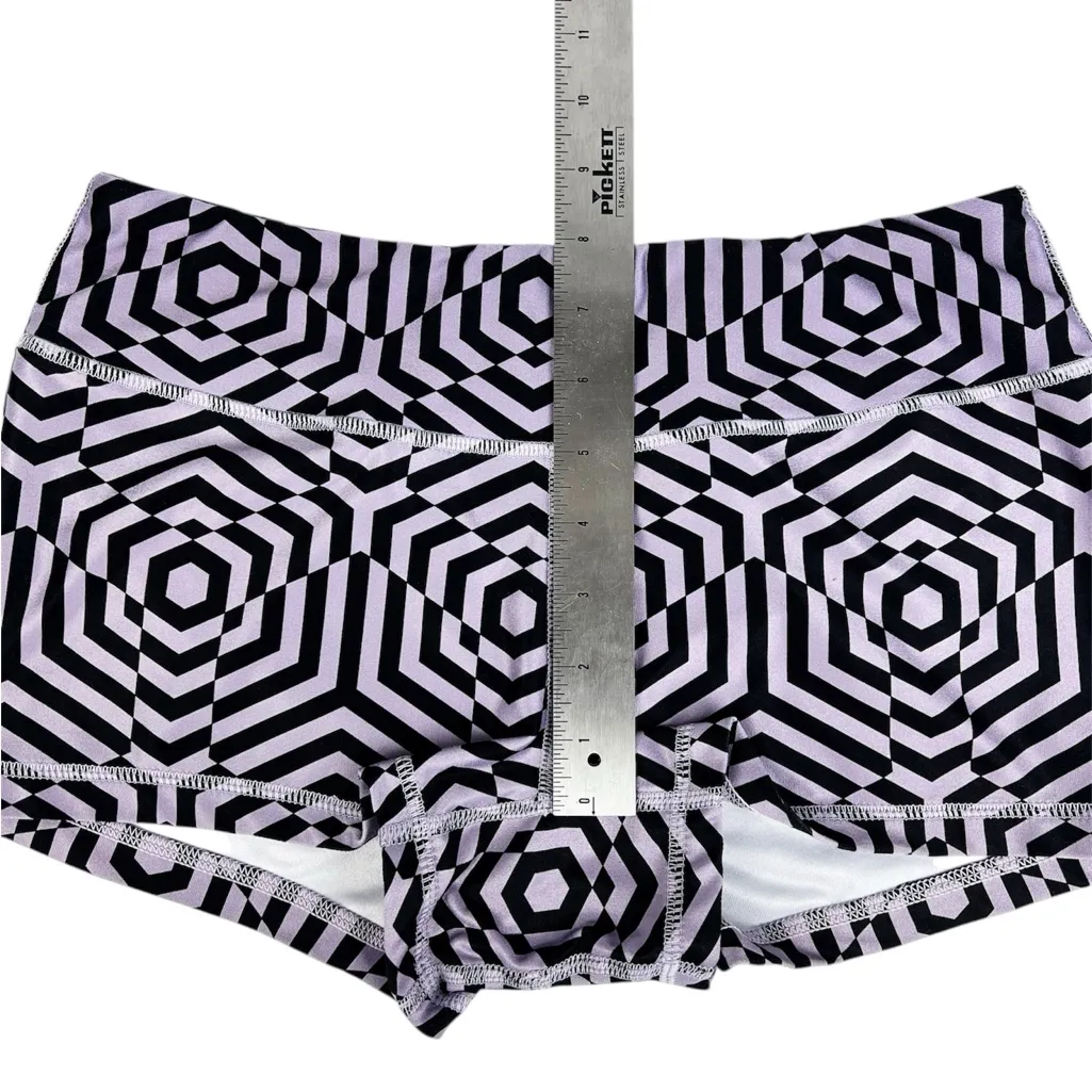 Wodbottom Purple Grey Kaleidoscope Geometric Shorts 2.5” CrossFit Size Medium Gray - Image 4