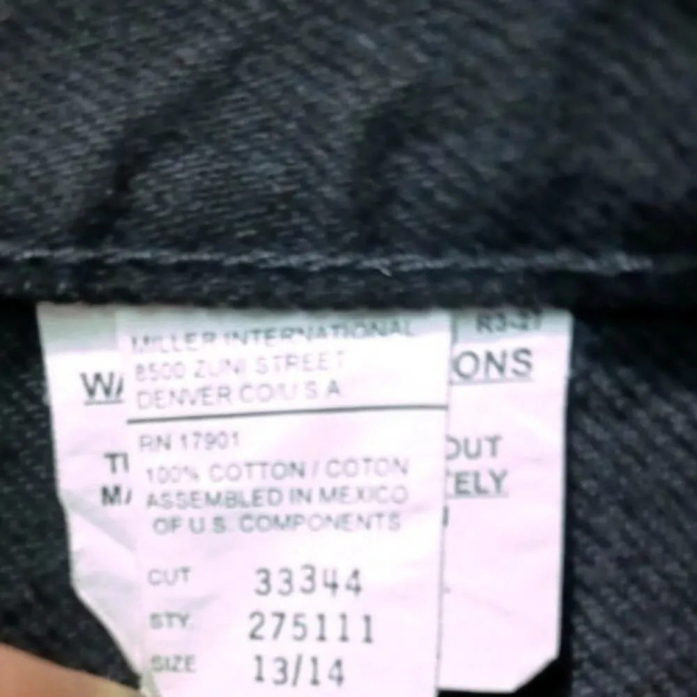 J866 EUC Rockies 13" High Rise Jeans size 13/14 Waist 30 Black - Image 6