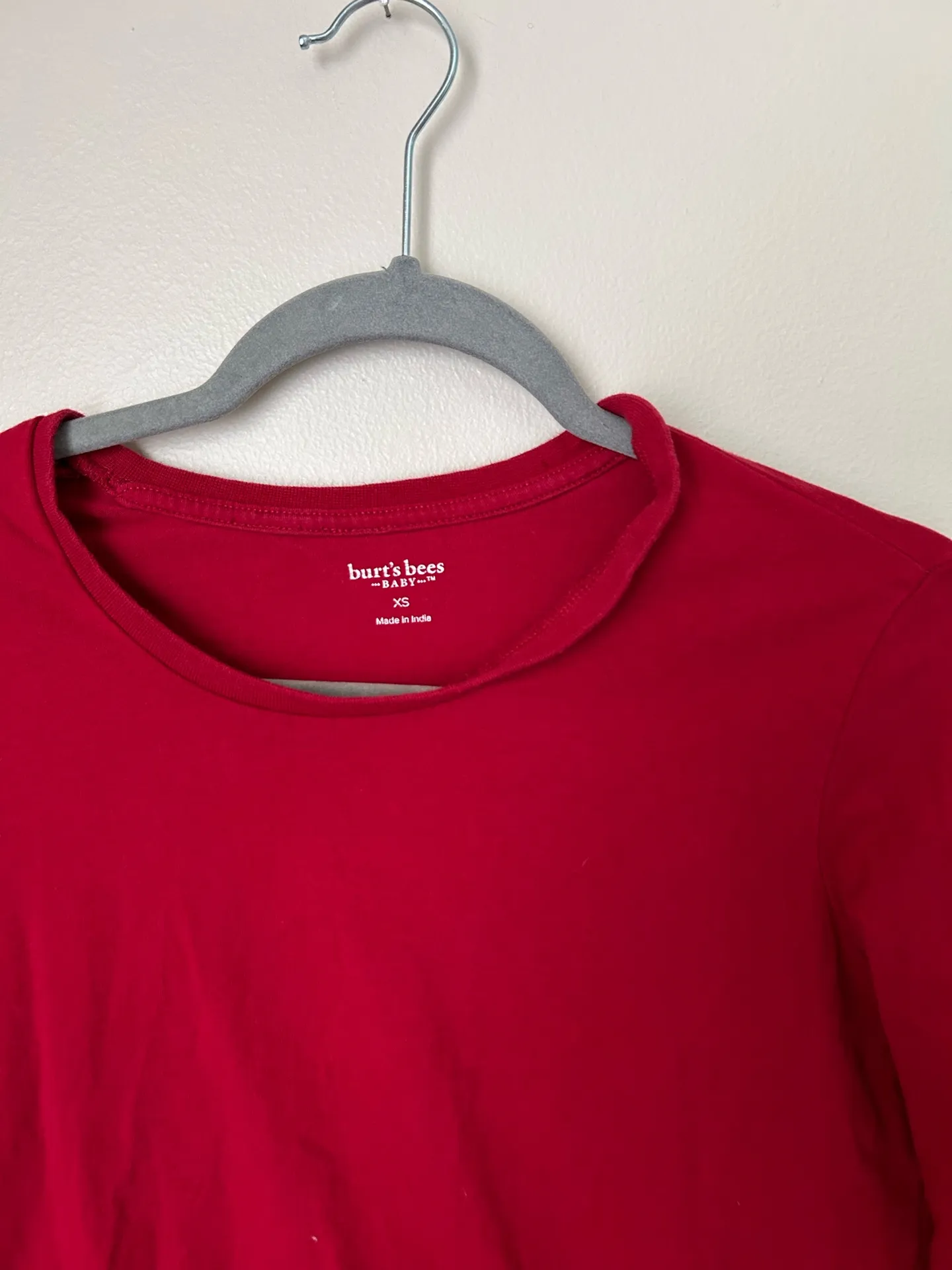 Burt’s Bees Baby XS long sleeve Red - Image 3