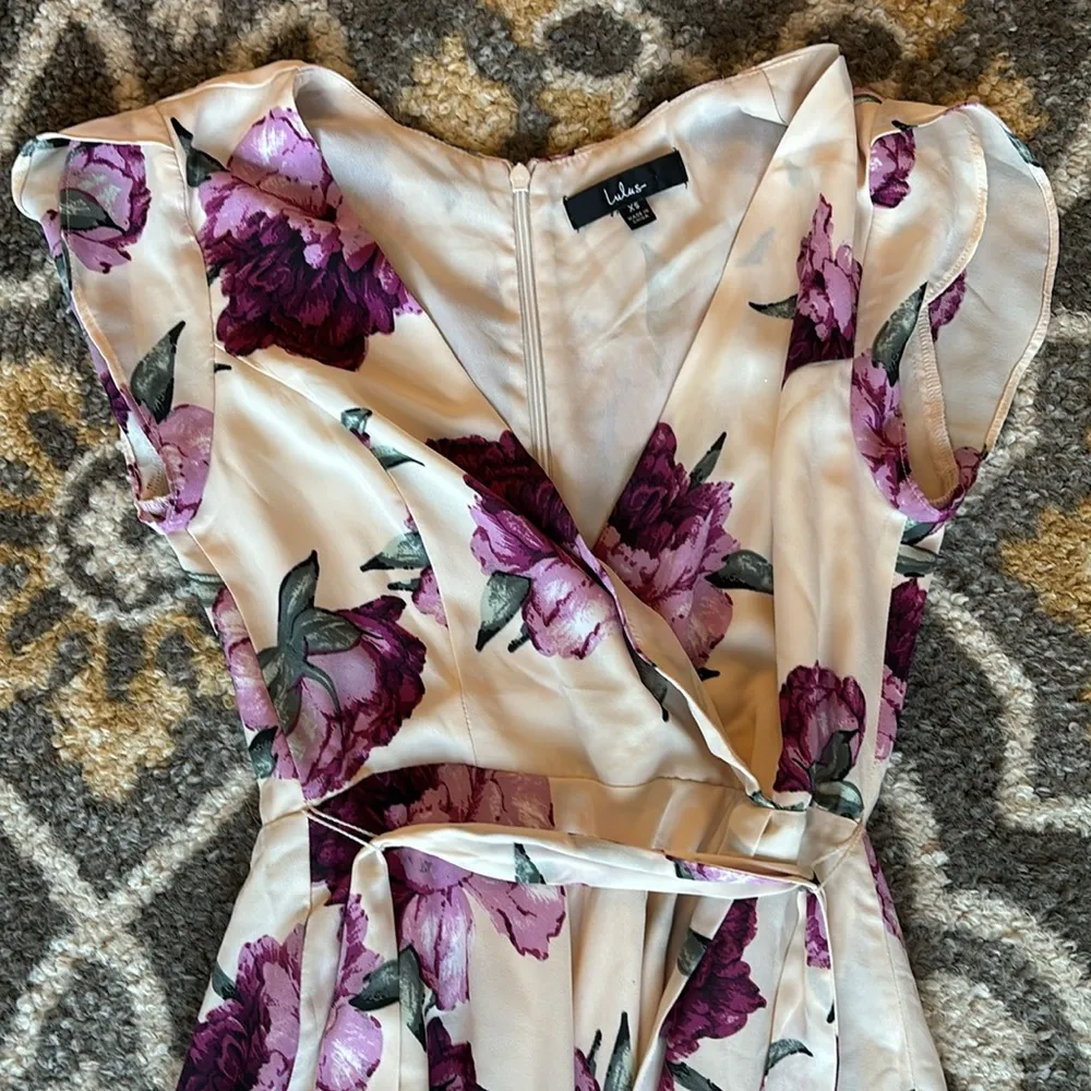 Lulus French Countryside Blush Floral Print High-Low Dress - Image 4