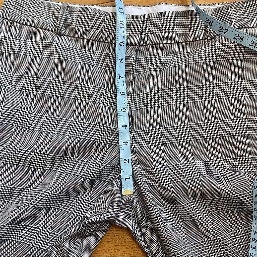 LOFT 2 piece suit set Plaid boyfriend double breasted blazer & pants Grey - Image 9