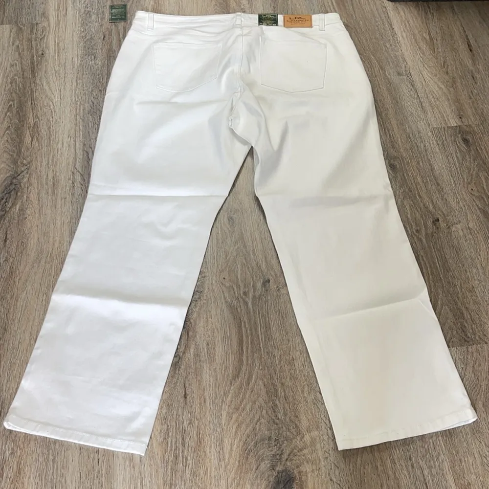 Lauren Ralph Lauren Modern Curvy Straight Leg Slimming Jeans Size 22W White - Image 13