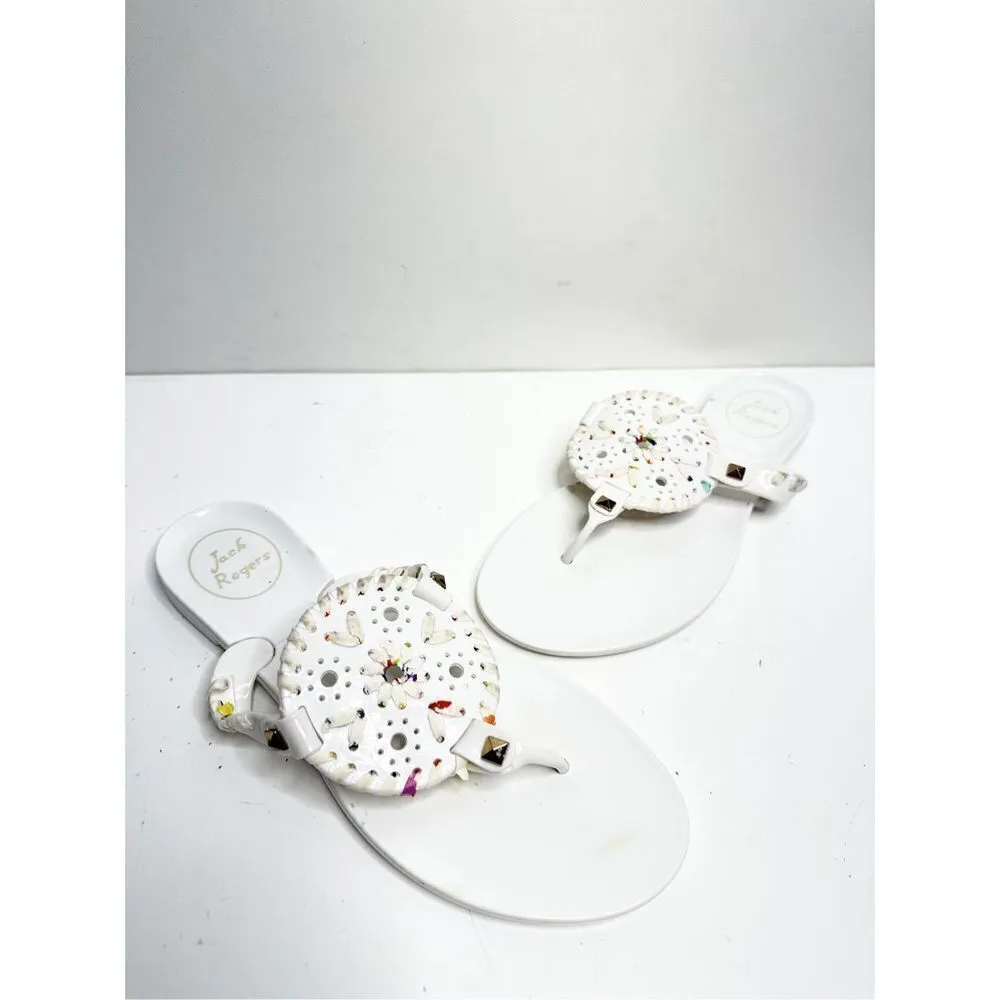 Jack Rogers Sandals Womens Size 5‎ White Georgica Jelly Slip On Flats - Image 7