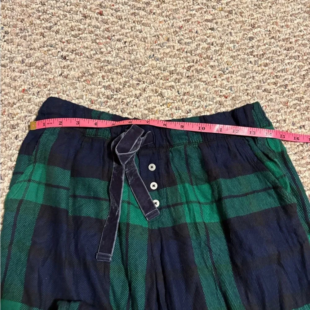 Aerie Plaid Green Flannel Jogger PJ Pant- Size XS - Image 6