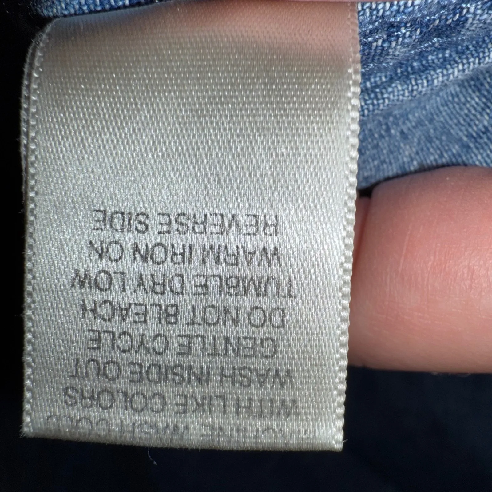 Christopher & Banks Womens Denim Moose Embroidered Button Down Shirt Size L vtg - Image 7