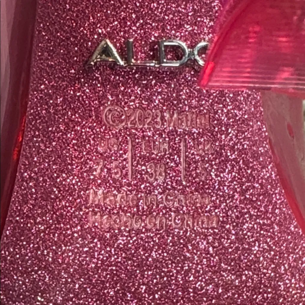 Barbie x ALDO Barbiestessy Collection Pink Translucent Pointed Toe Pumps 7.5 NEW - Image 6