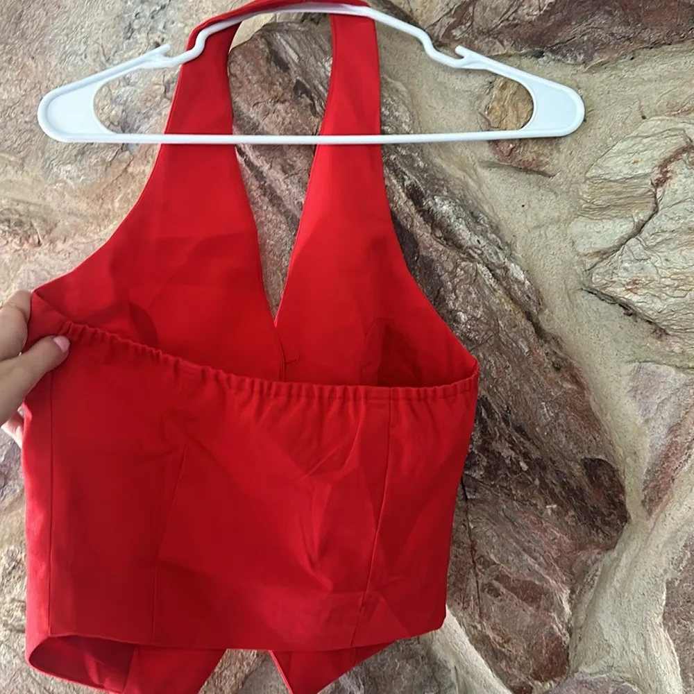 Commense Halter Button Top Shorts Set size xs Red - Image 3