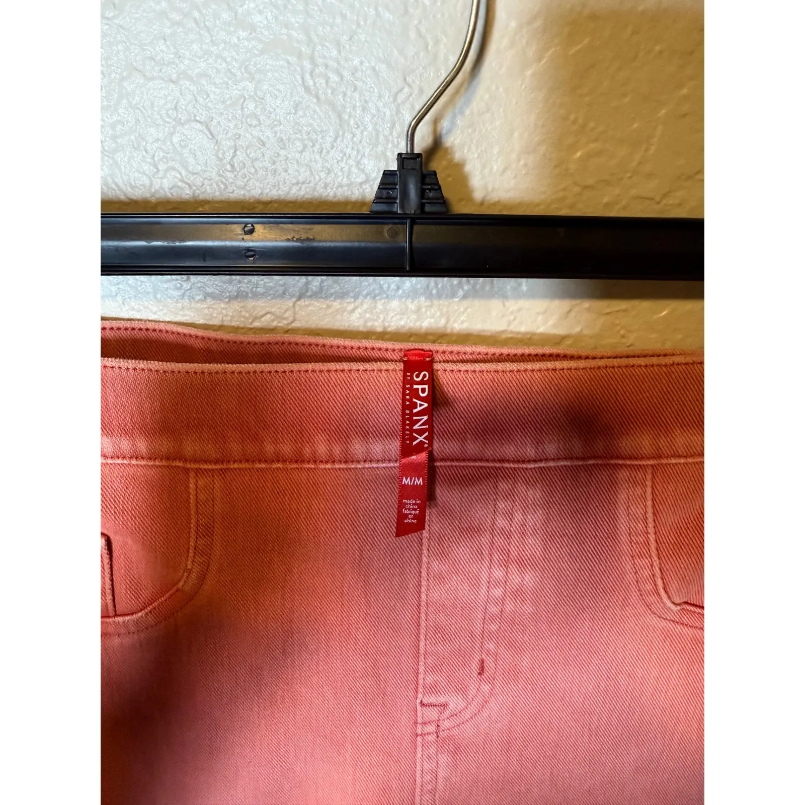 SPANX Women's Pull On Ankle Ponte Knit Pants Coral Medium Comfort Stretch - Image 4