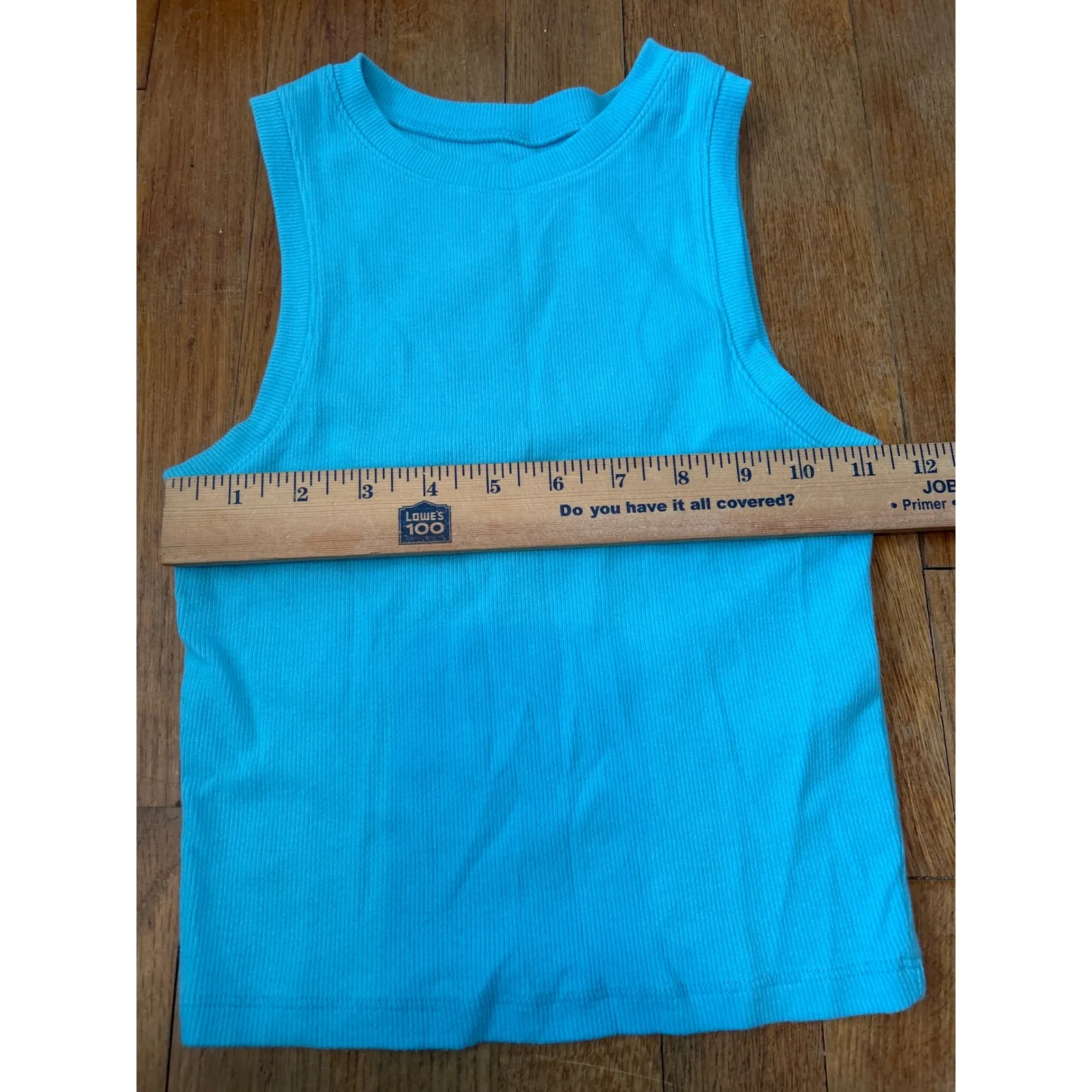 Hollister Turquoise High Neck Tank Women XS Ribbed Crop Must‎ Have Collection - Image 5