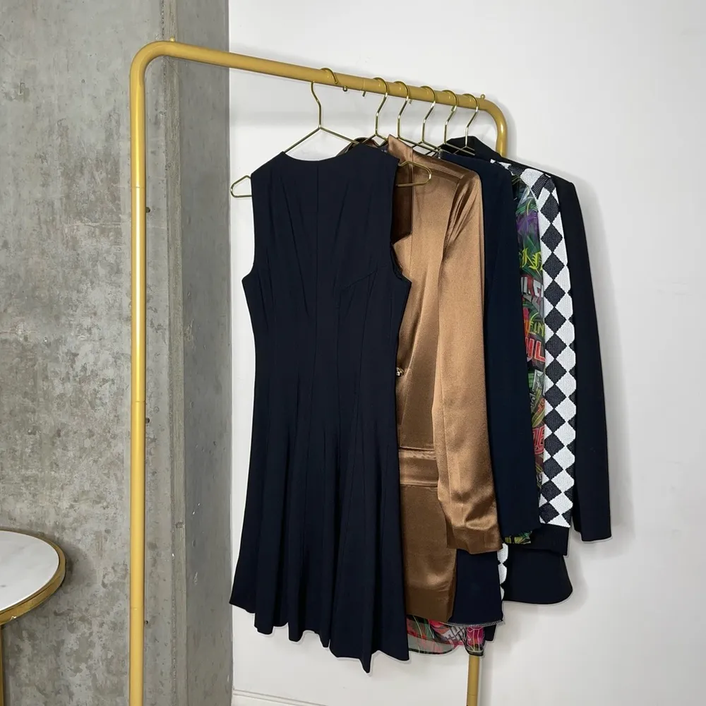 Theory Bonbi Wool Ameera Fabric Zipper Front Fit Flare Sleeveless Dress - Image 15