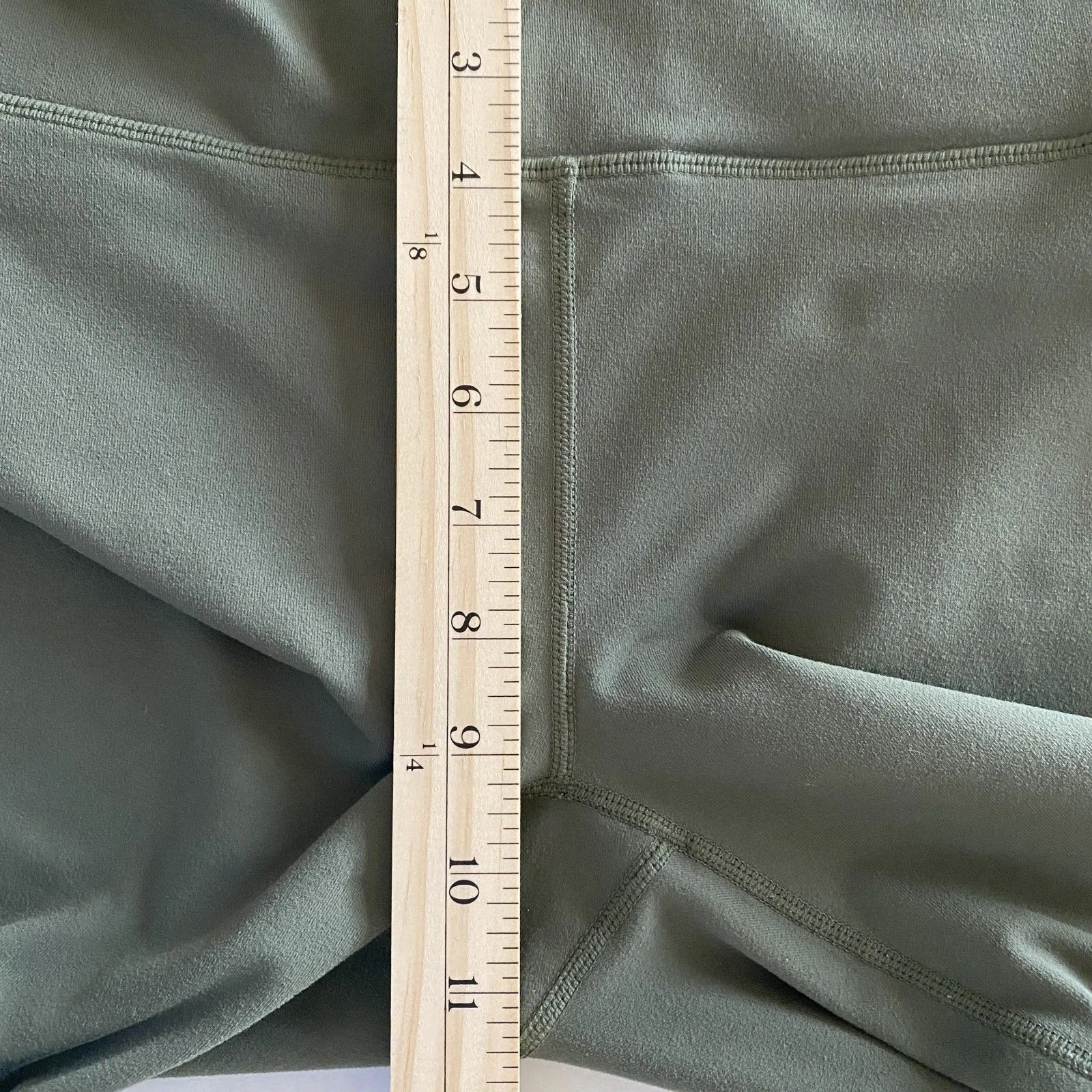 Fabletics Powerhold Zone Green 7/8 Leggings Colorblock Mesh Calf High Waist - Image 6