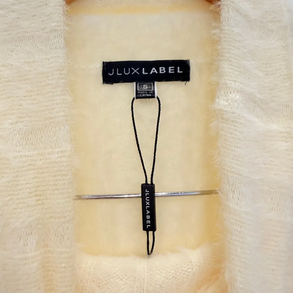 JLUXLABEL |‎ NEW Sweater Faux Fur Mini Dress Cozy Winter Fall European - Image 4