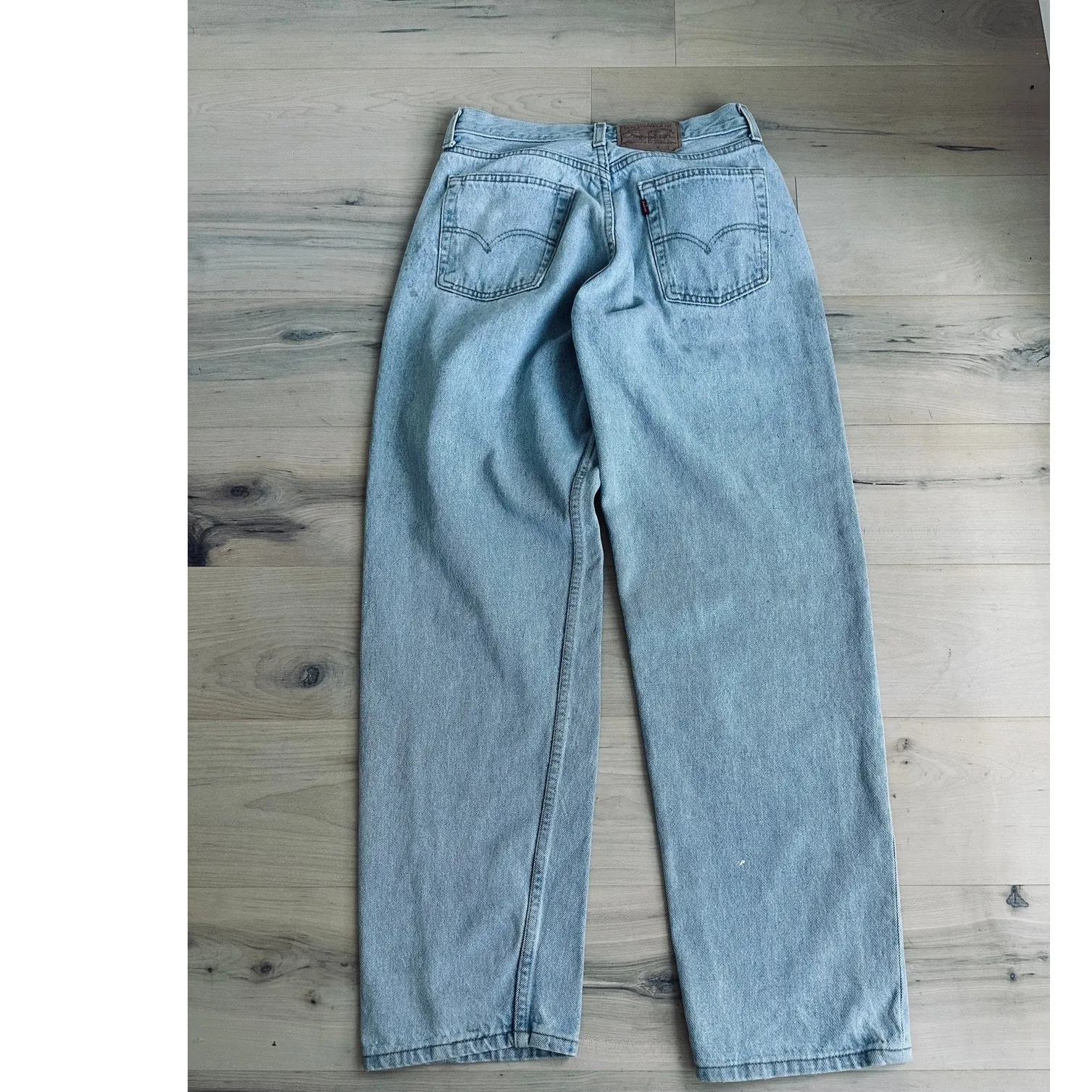 Vintage 90s Levi's 539 Light Wash Distressed Size 31 x 32 Waist 30" High Rise - Image 9