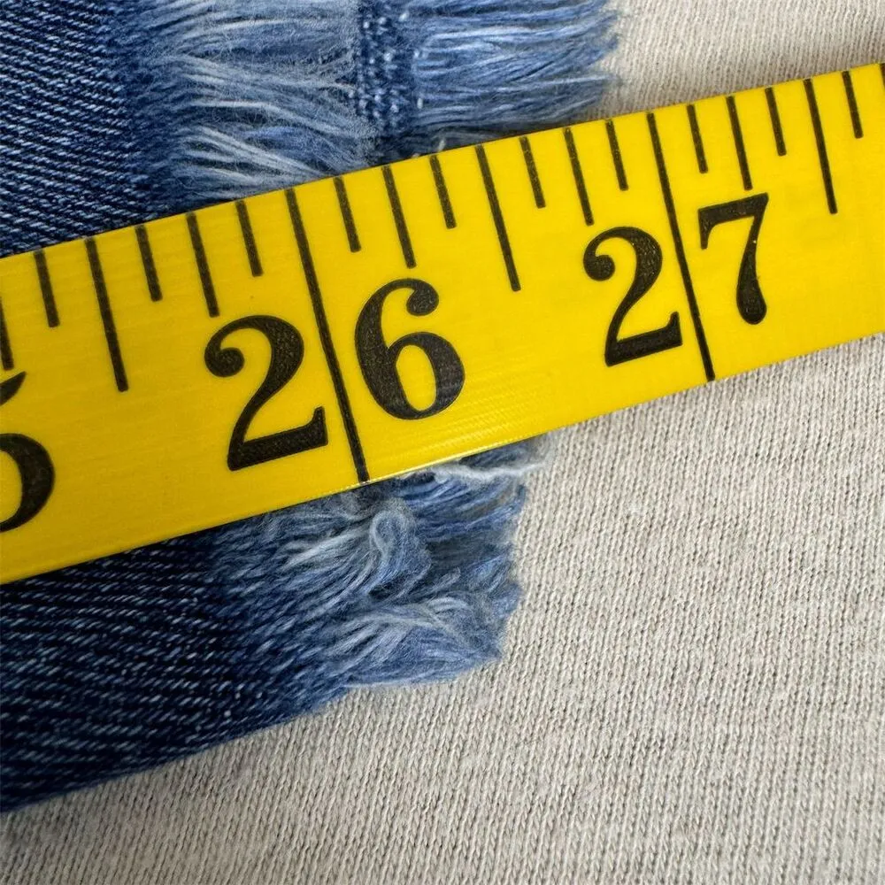 Women's Mary Jane High Rise Straight Ankle Jeans Size 29 Raw Hem - Image 10