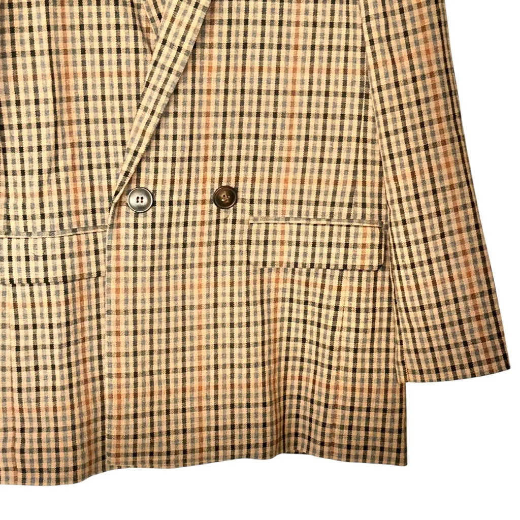 Madewell Dorset Blazer in Coster Plaid Slouchy office chic XS - Image 5