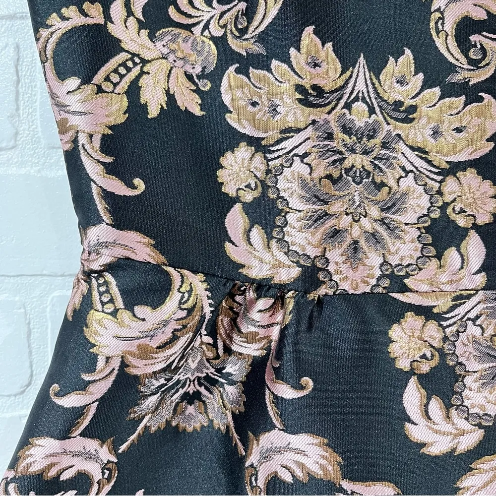 The Children’s Place Womens Mommy & Me Metallic Jacquard Christmas Holiday Dress Black - Image 8