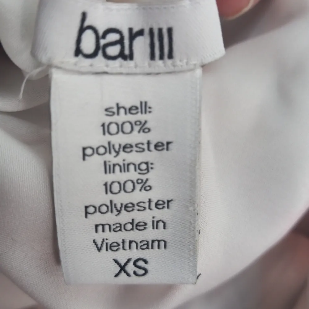 Bar III XS Sleeveless Beijing Taupe Combo V-Neck Tie Back Accent Top - Image 8