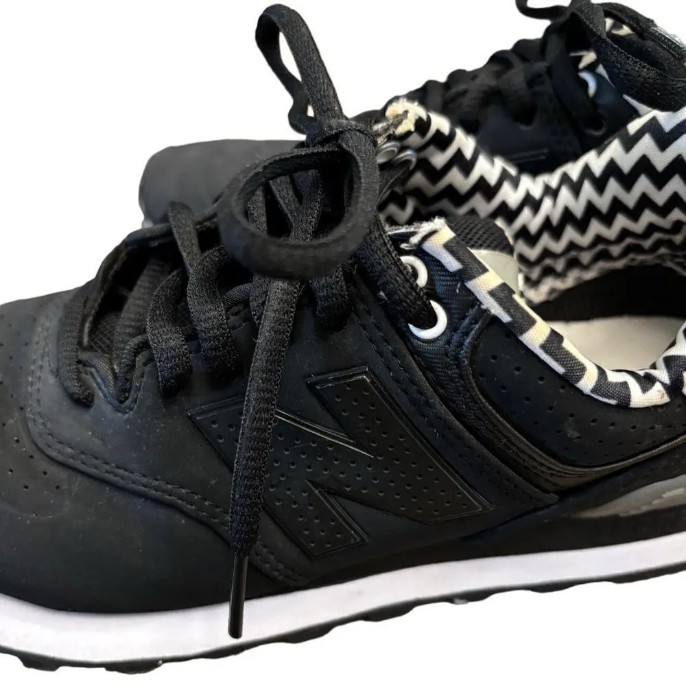 New Balance 574 Black & White Sneakers Women’s Size 6 - Image 2