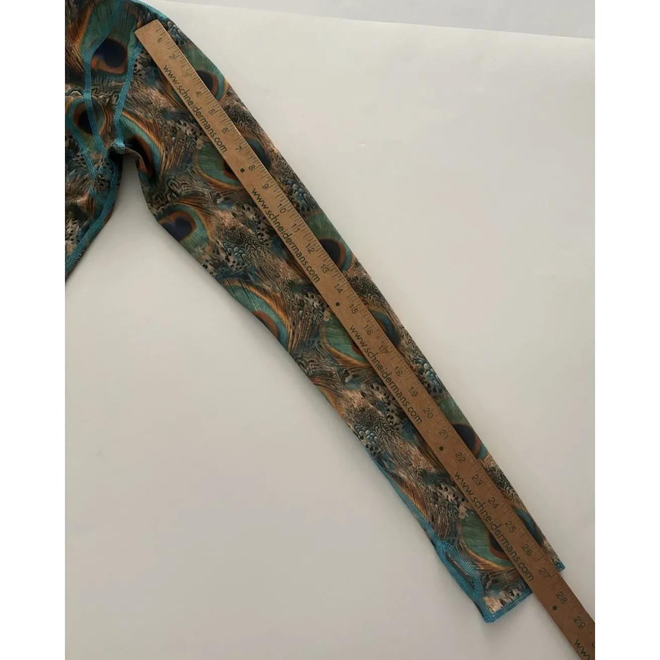 Tutu Blue Swimsuit Size L Peacock Shortie Sun Protection Rash Guard Long Sleeve Size L - Image 13