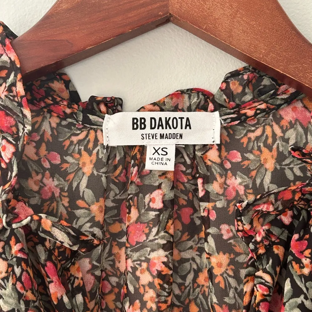 BB Dakota By Steve Madden Printed Chiffon Midi Dress Sz XS - Image 7