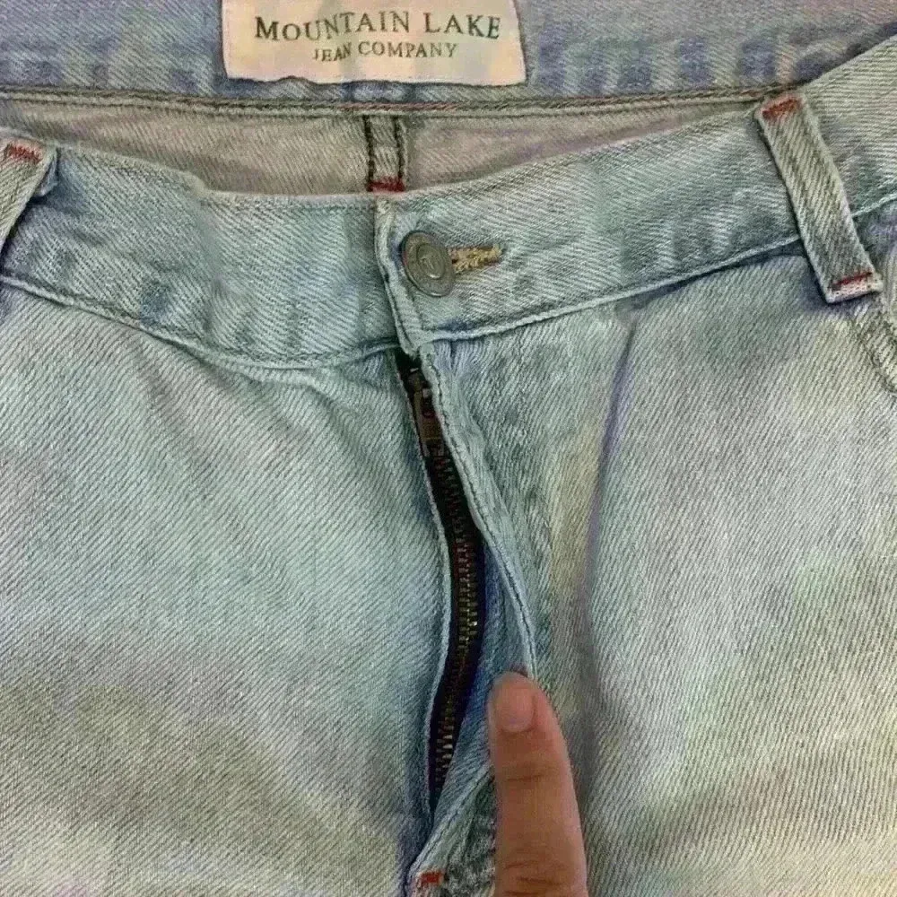 Vintage Mountain Lake denim short sz 12 mom short modest cargo midlength - Image 5