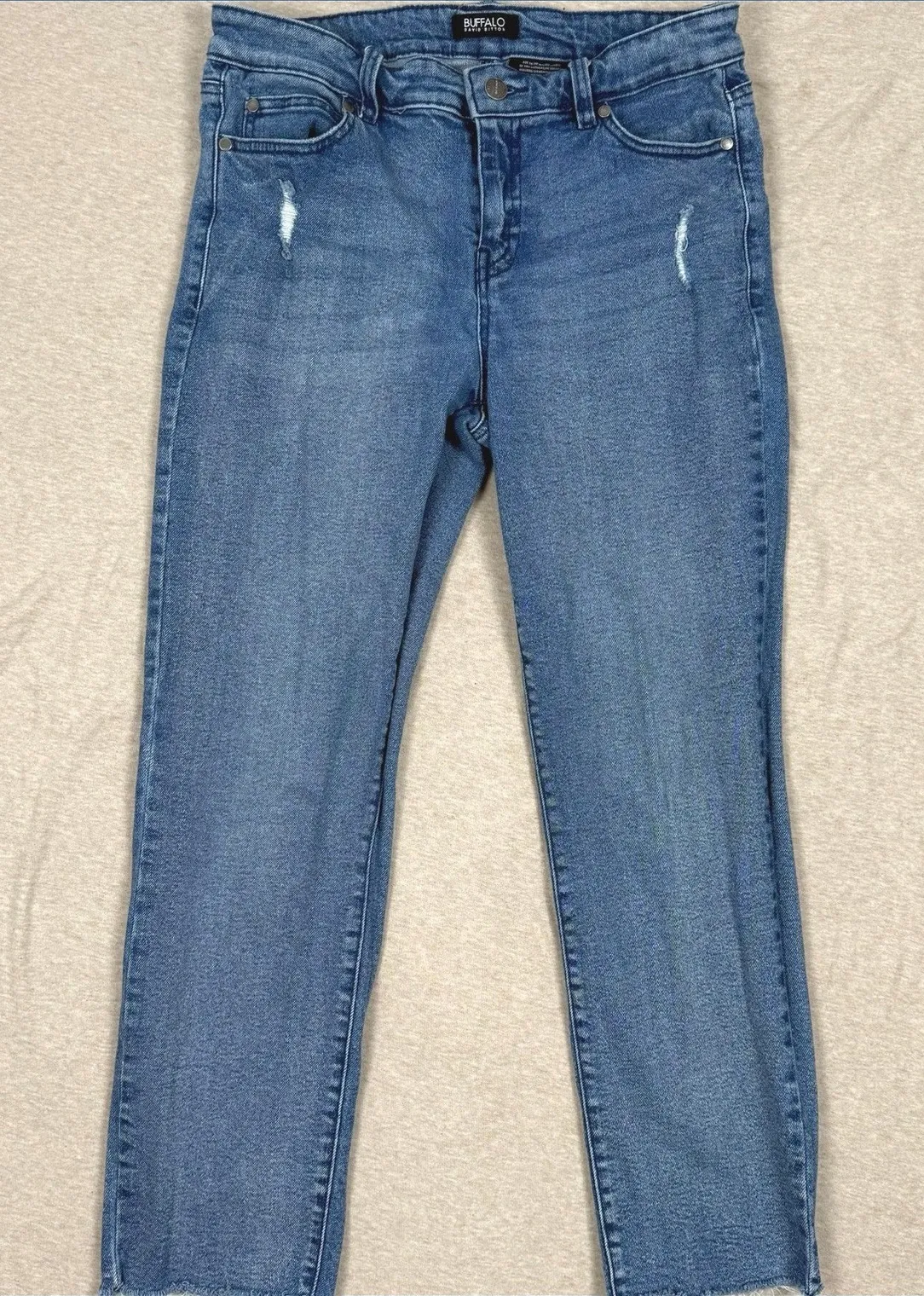 Buffalo David Bitton Women Distressed Blue Wash Denim Jeans Size 8 29 - Image 1
