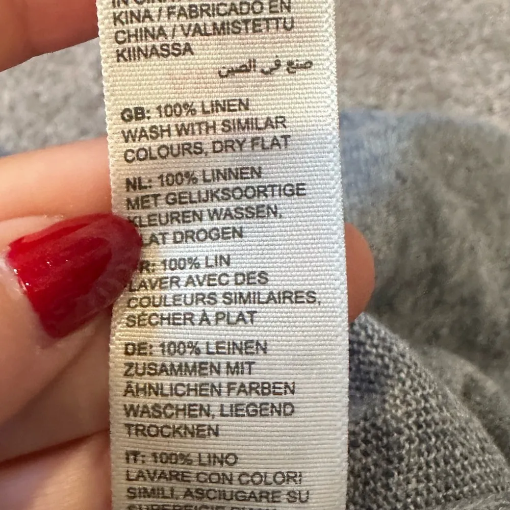 Women's Blue Chambray Linen Cardigan Size 2 - Image 4