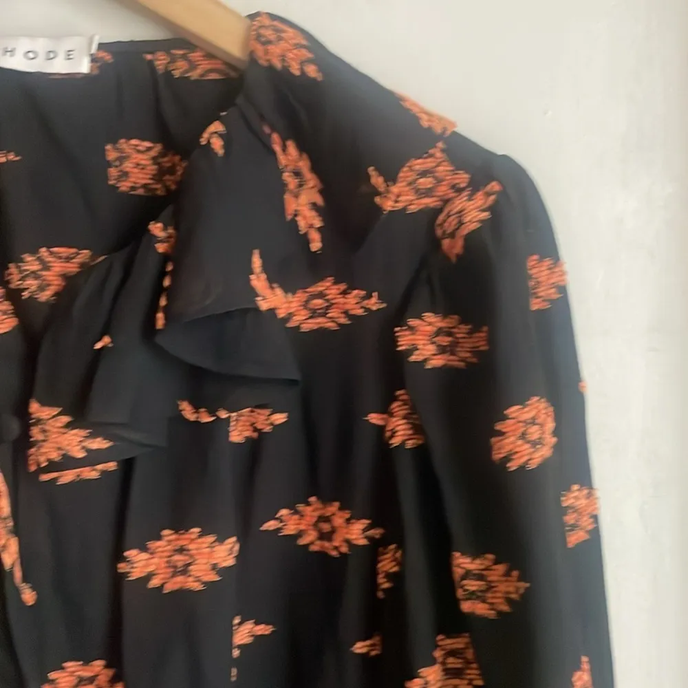 RHODE Nessa Top In Ikat Clip Jacquard In Multi Black Size XS - Image 5