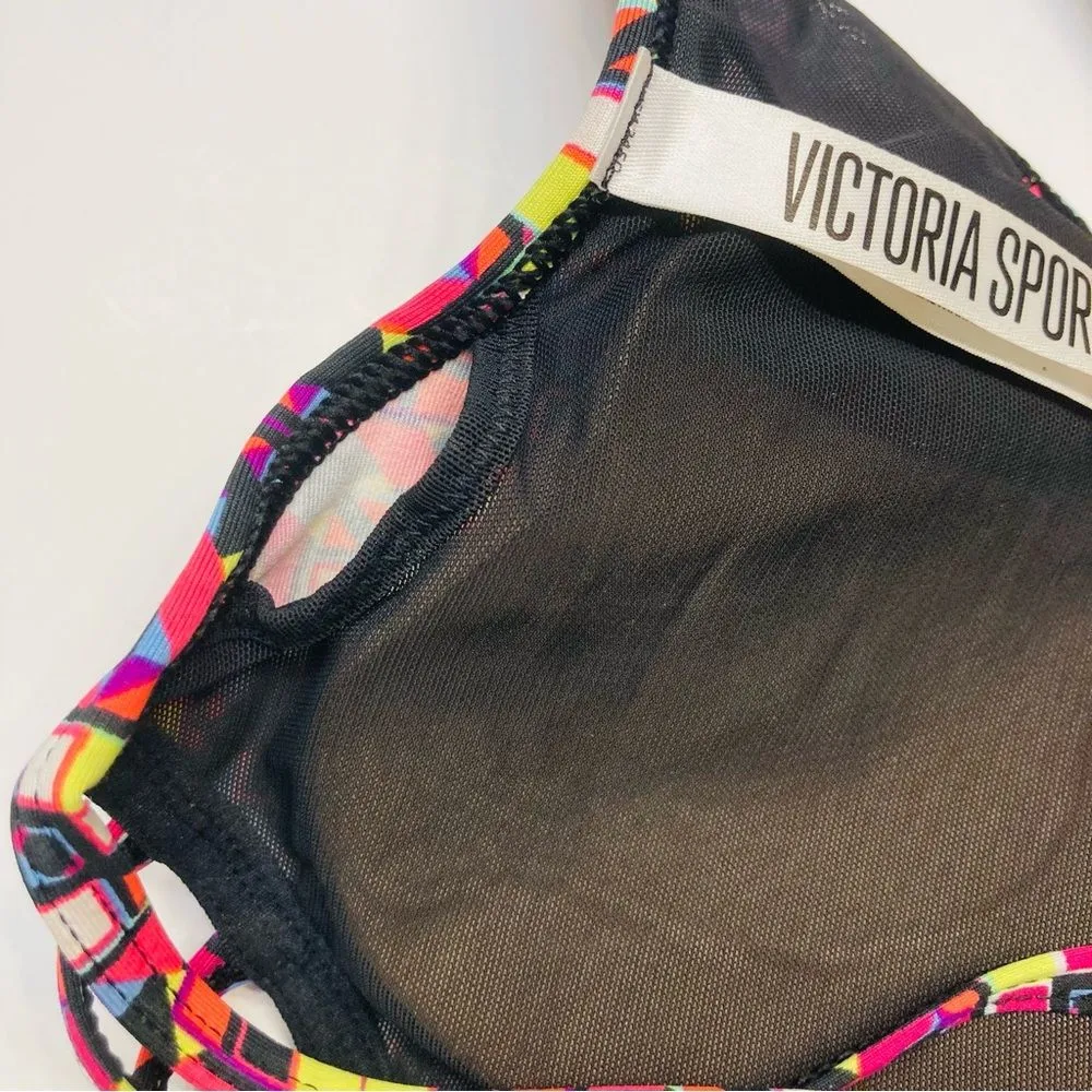 Victoria's Secret Sports Bra Geometric Caged‎ Back Removable Padding Wireless XS - Image 8