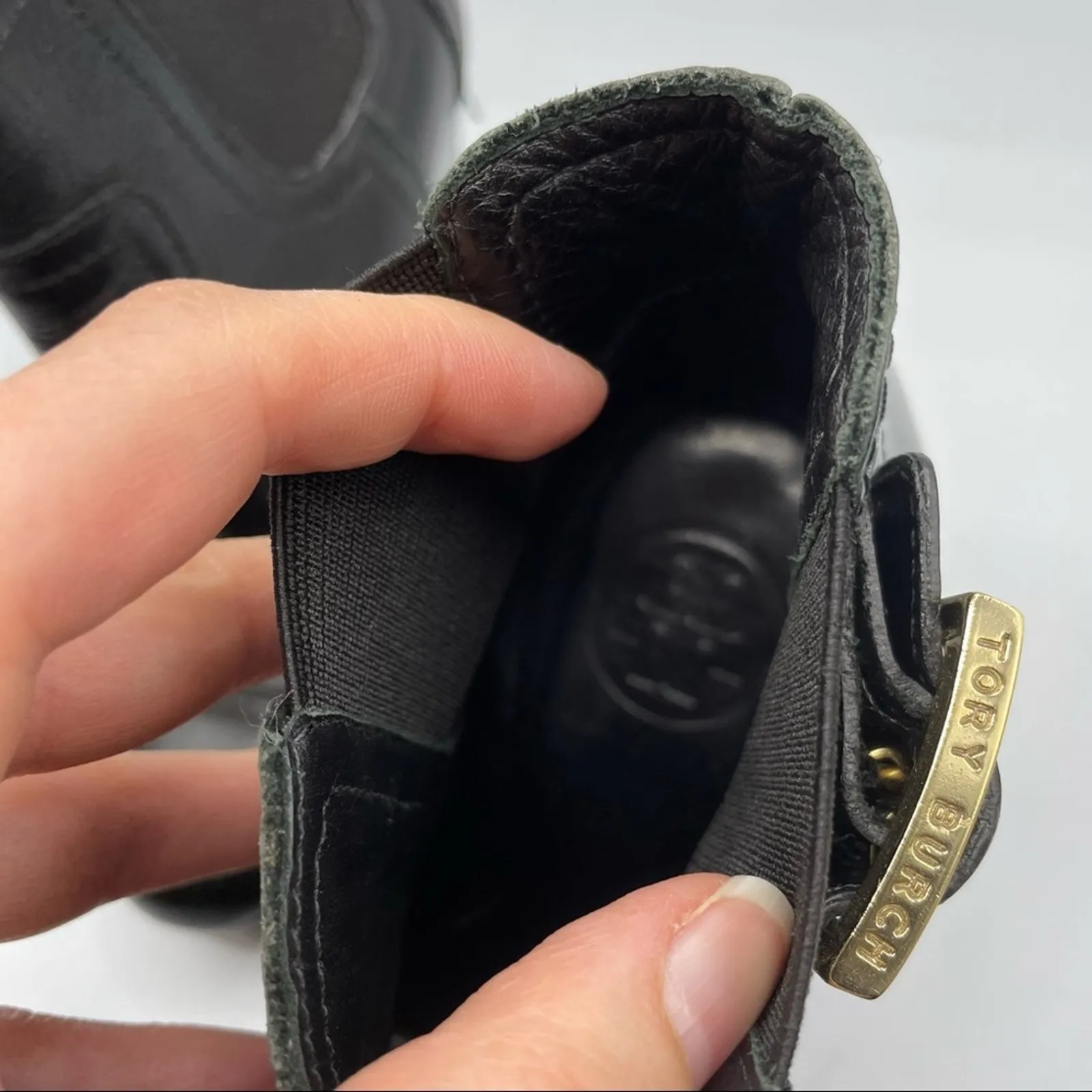 Tory Burch Black Leather Ankle Boots Wedges 5 - Image 10