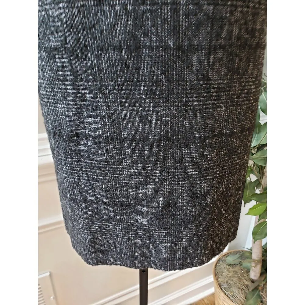 Zara Woman Dress Jumper Women XS Black White Cotton Ruffle Plaid Shirt Look - Image 5