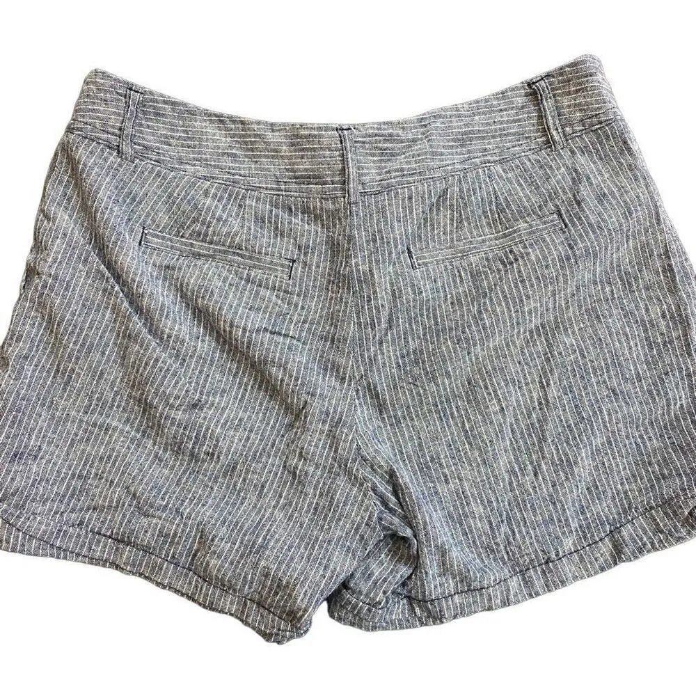 Apt 9 torie size 10 striped linen blend women’s shorts - Image 2