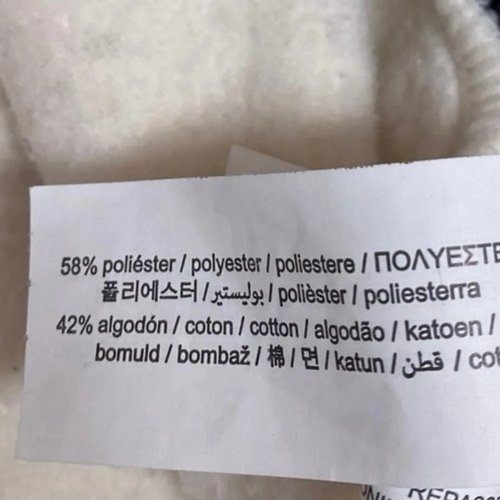 Zara Cream Black New York Long Sleeve Fleece Collared Sweatshirt Sweater Top S - Image 5