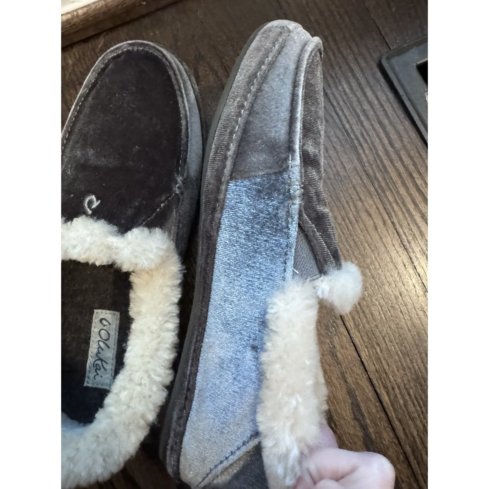 WOMEN'S OLU KAI I KU'UNA LANUI SLIPPER CHARCOAL $120 Women's Sz 5 NEW $120 Gray - Image 9