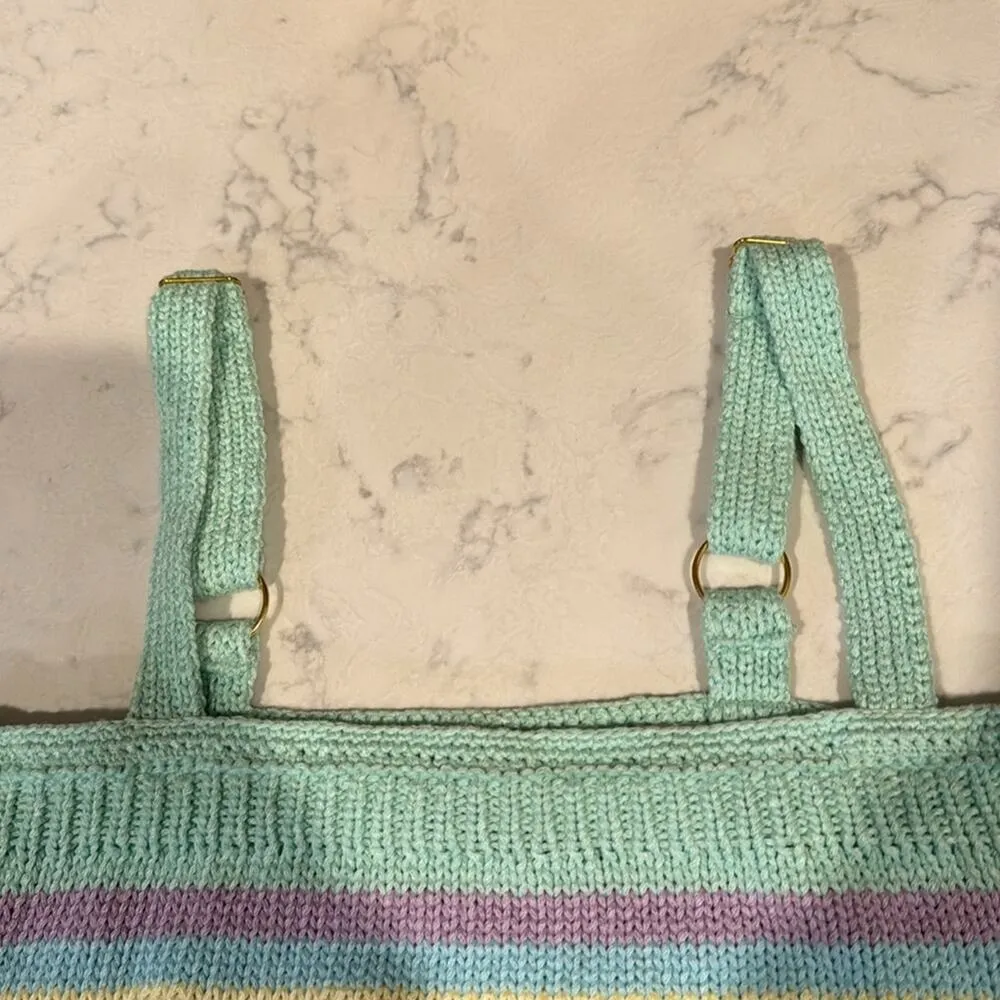 Show Me Your Mumu Nineties cropped  Pastel Dream Knit top festival size s - Image 3