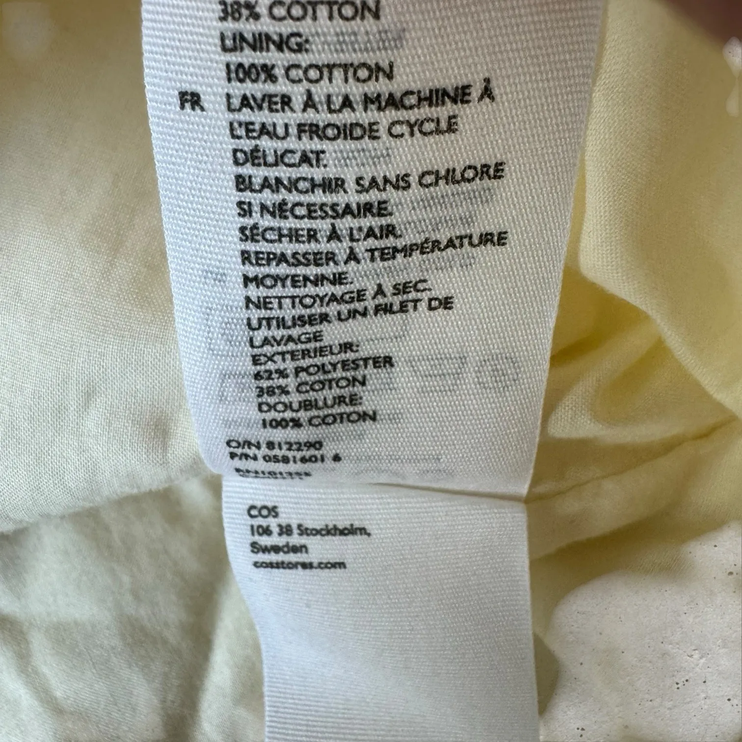 COS Women's Cotton Appliqué‎ 3D Puff 3/4 Sleeve Evening Jacket Sz 10 Snap Front - Image 6