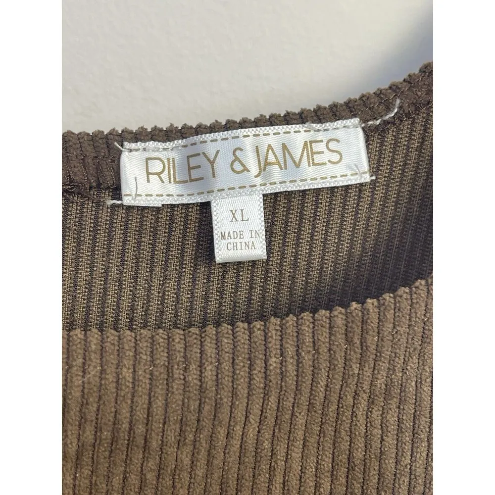 Riley And James Corduroy‎ Jumper Dress XL Brown - Image 7