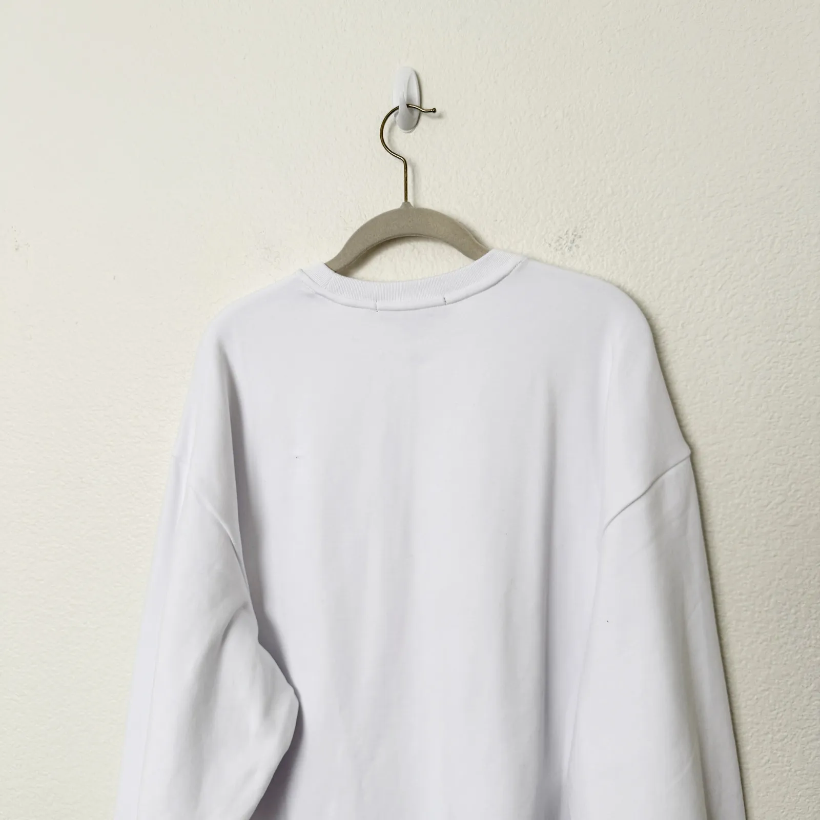 [Rachel Parcell] White Sun Daze Embroidered Graphic Oversized Crew Neck Sz Small - Image 5