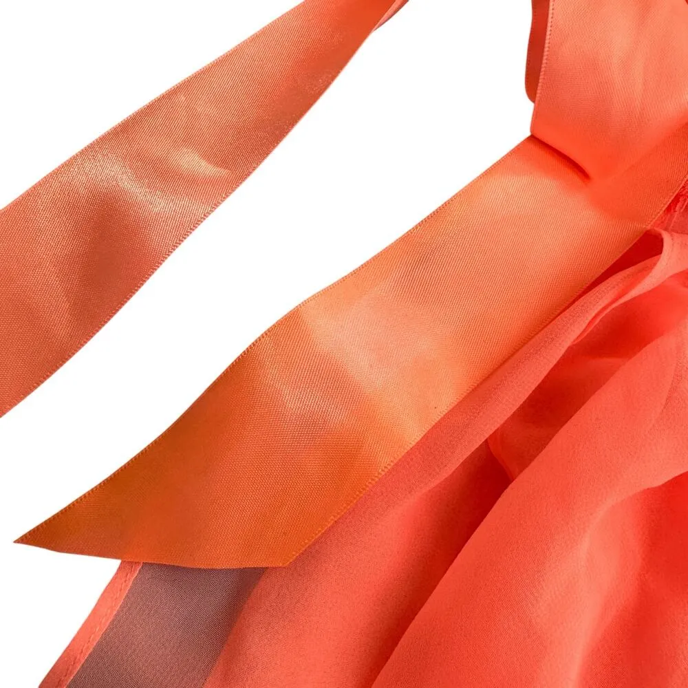 Victoria's Secret Florescent Peach Tie Lace Babydoll Nightie Bra Size 34D - Image 8