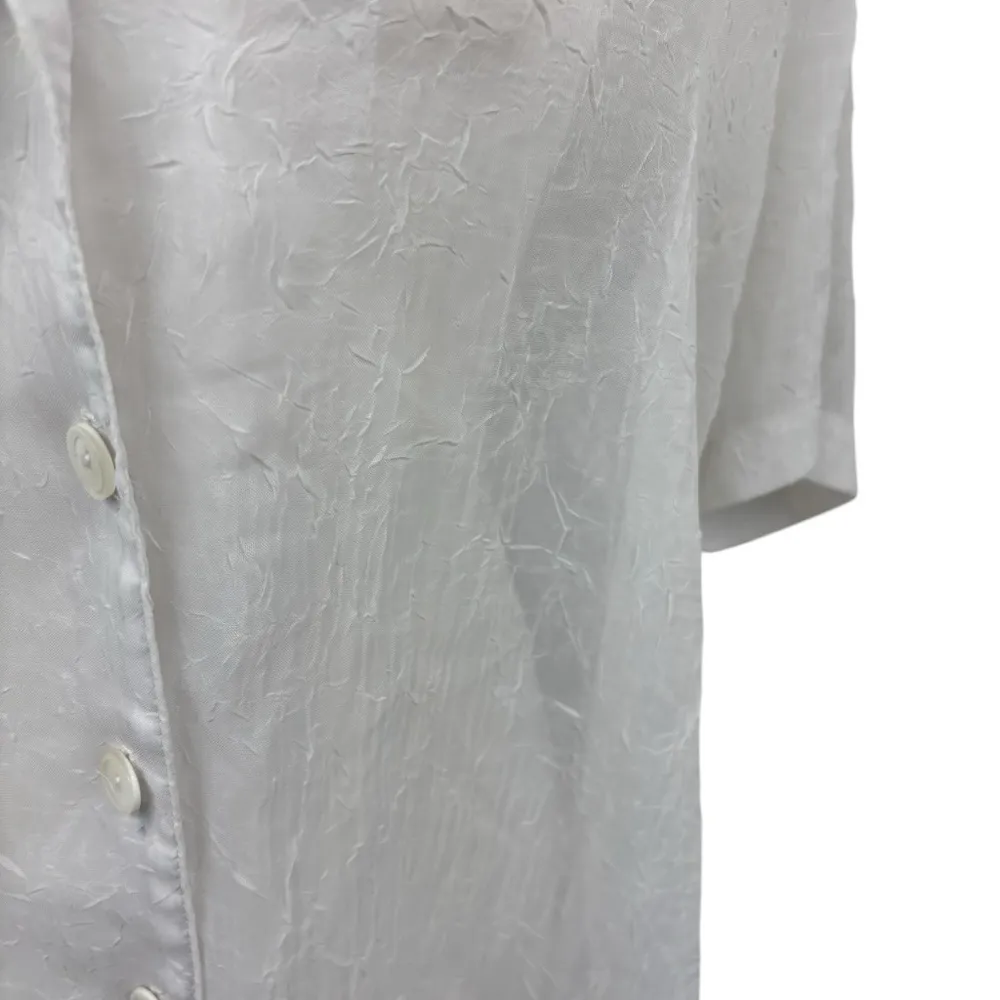 Unbranded white top/tunic, size XL?, summer, beach, coverup, semisheer, textured - Image 3