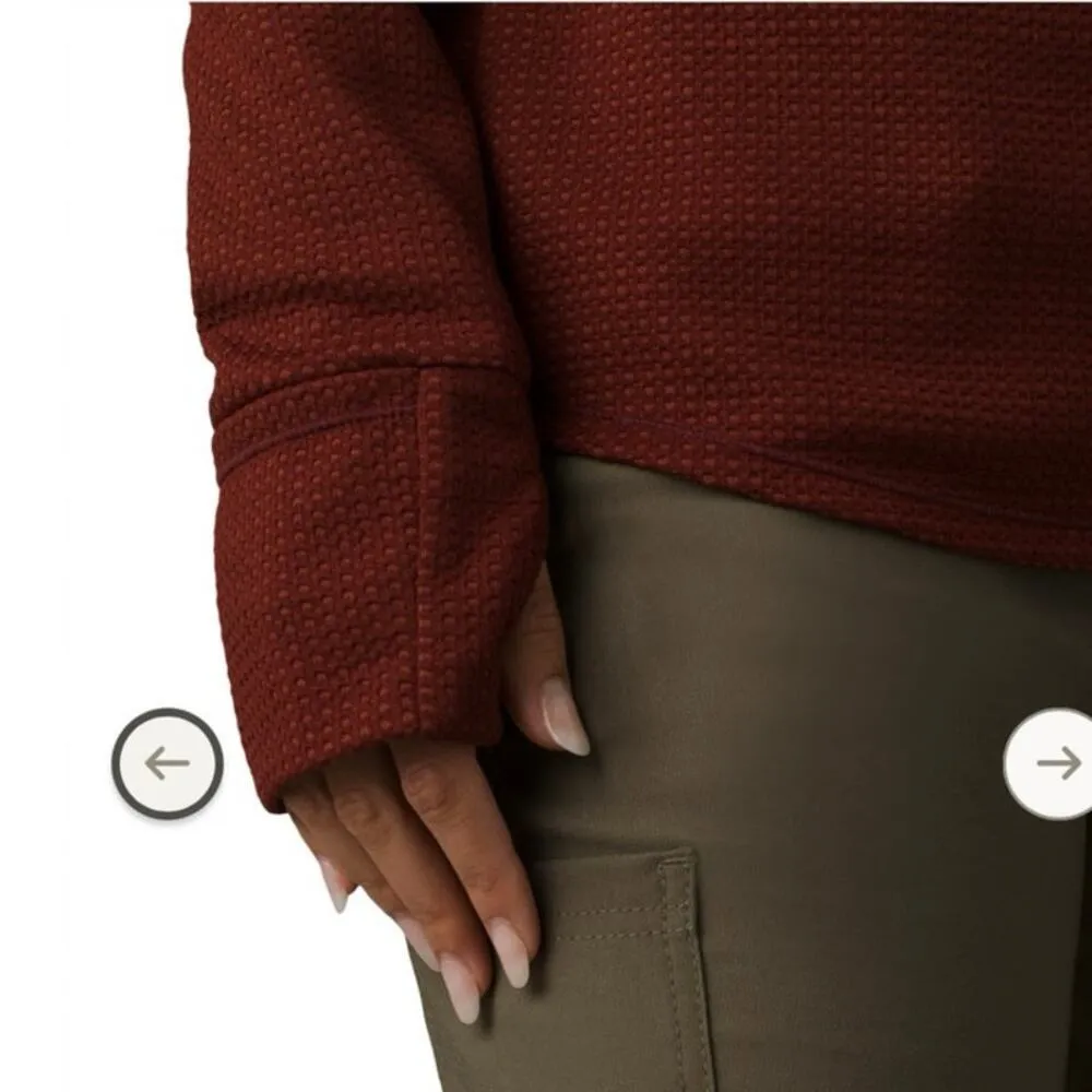 Prana Burgundy Long Sleeve Half Zip Wool Wensley Top Size S - Image 7