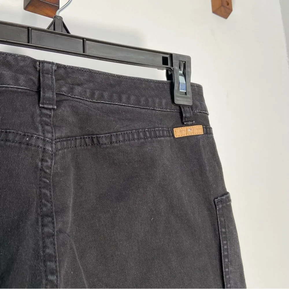 Vintage Tommy Flare Jeans Black Y2K Low Rise Denim Festival Emo Western Cargo 5 - Image 14