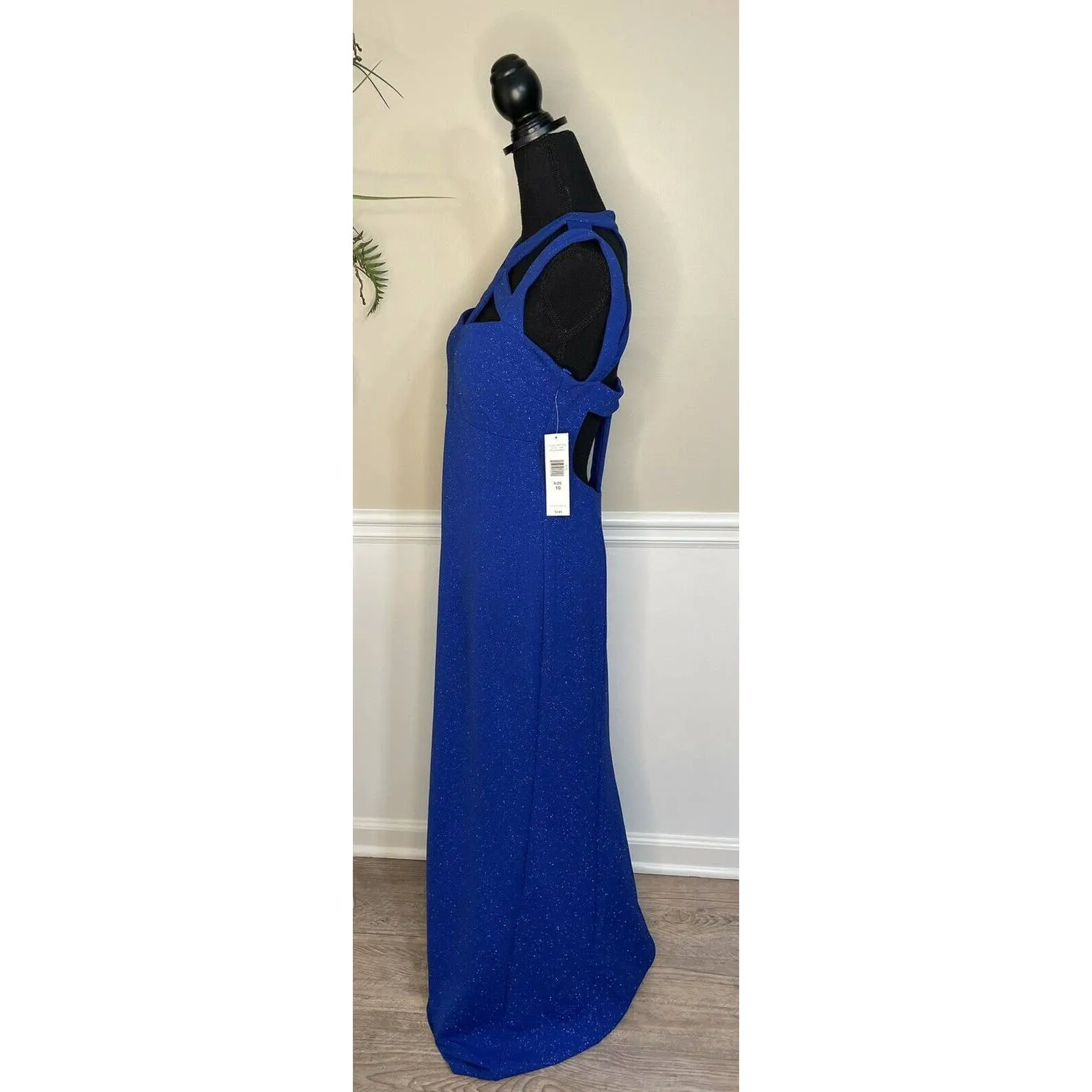 Blu Sage Blue Shimmer Formal Dress Size 10 - Image 3